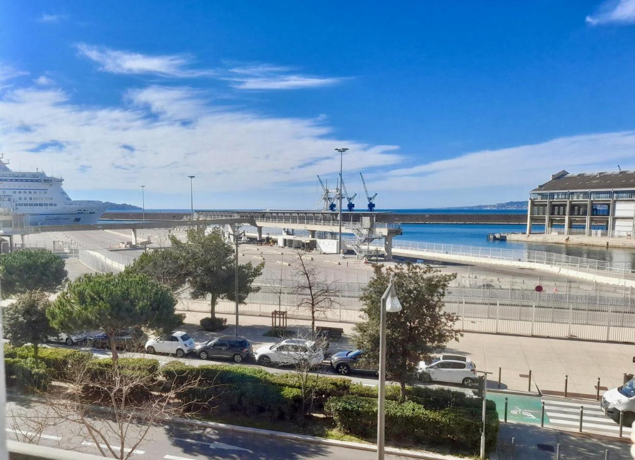 Spacieux Et Lumineux Appartement Vue Mer Joliette Marseille Eksteriør bilde